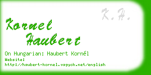 kornel haubert business card